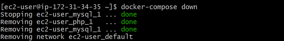 docker-compose down