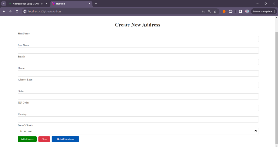 preview image of address book using mean