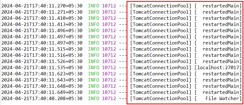 Connection pooling