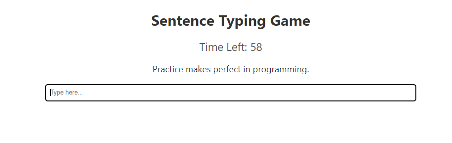 typing game react js preview image