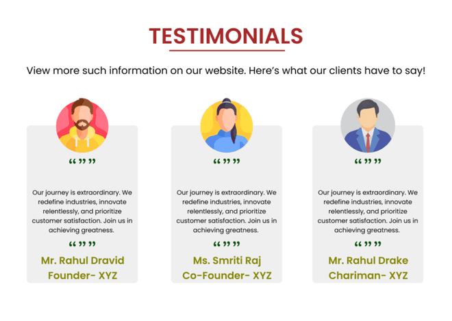 Testimonial Section Design in Figma - GeeksforGeeks