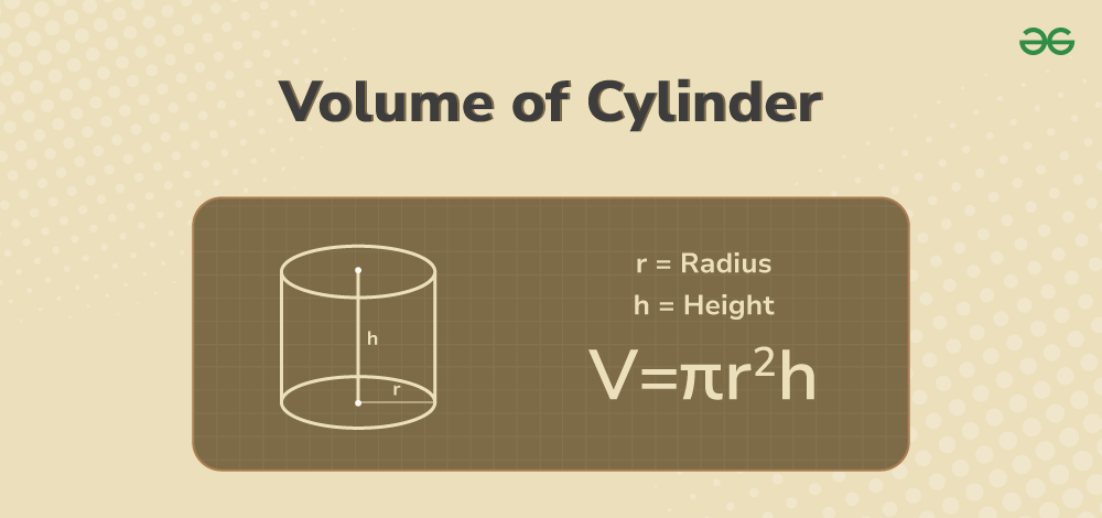 Volume Of A Cylinder Formula Definition And Examples GeeksforGeeks