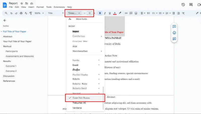 Change-the-font-to-times-roman