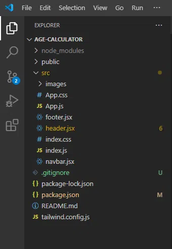 code-structure-of-age-calculator-application