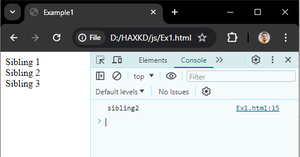 JavaScript Program to Return the Previous Left Sibling - GeeksforGeeks