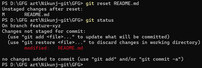 How to Remove Files From Git Staging Area? - GeeksforGeeks