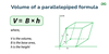 Volume of Parallelepiped Formula