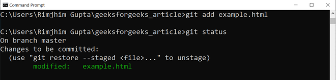 States of a File in Git Working Directory - GeeksforGeeks