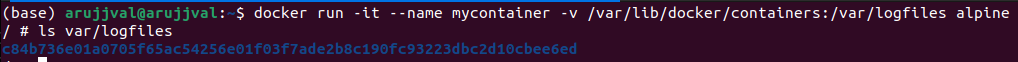 docker run -it