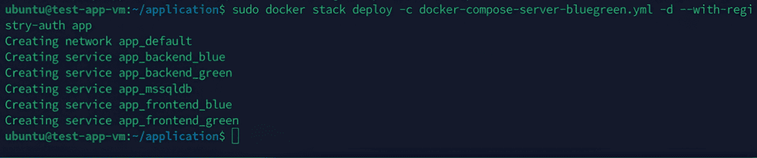 Deploy stack for the first time