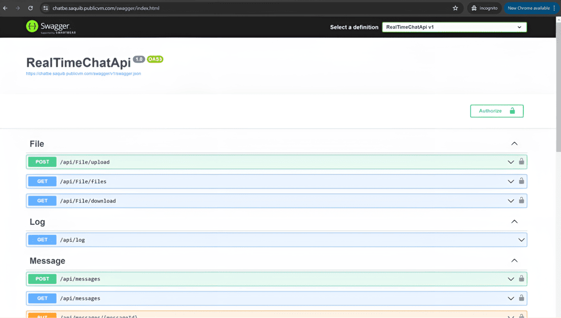 Backend application apihost
