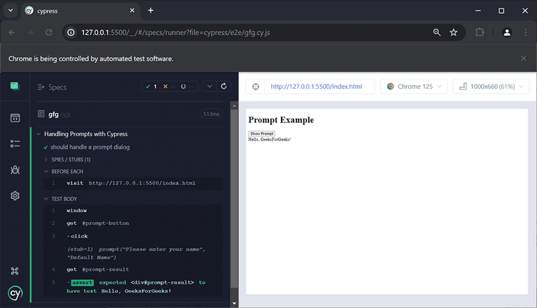 Alerts and Popups in Cypress - GeeksforGeeks