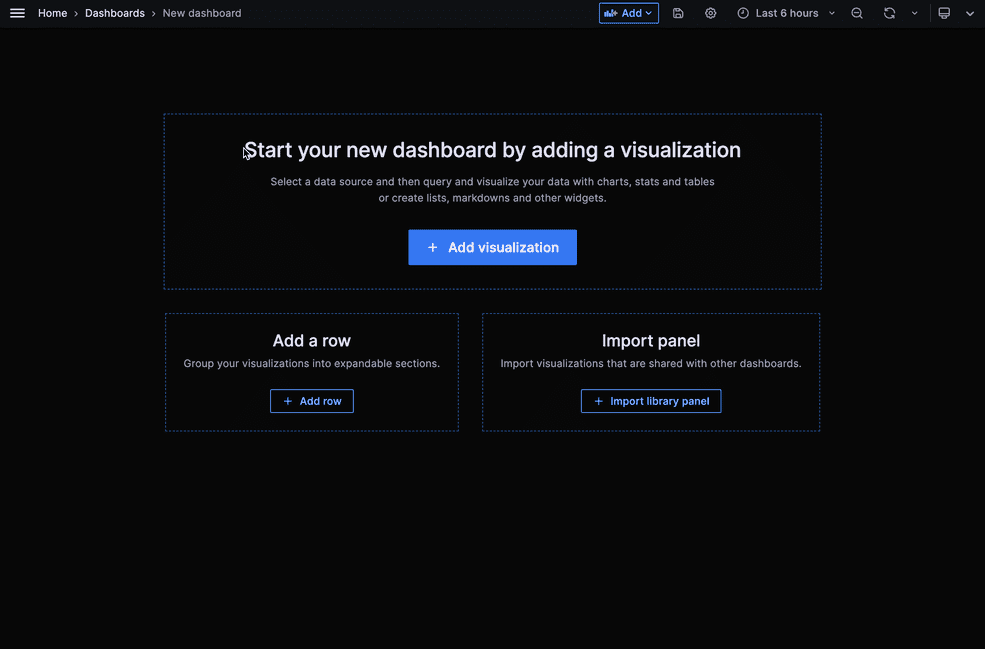 Setup a  first Grafana Dashboard