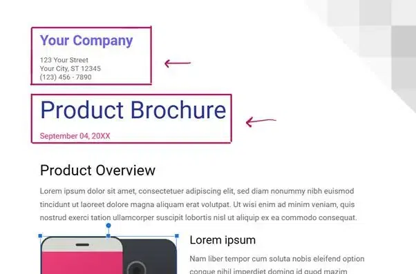 Make a Brochure on Google Docs