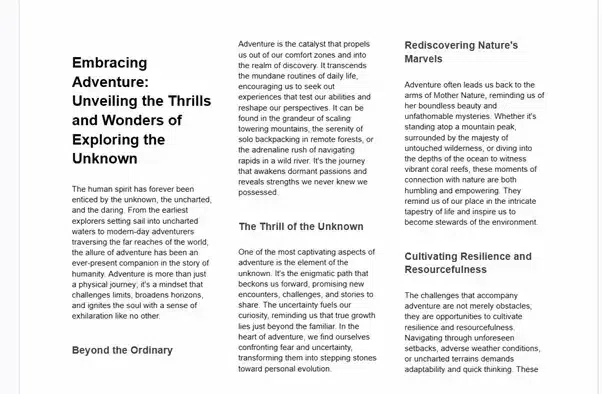 Make a Brochure on Google Docs
