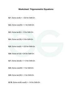 Trigonometric Equations Practice Questions - GeeksforGeeks