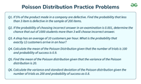 Poisson Distribution Practice Problems - GeeksforGeeks
