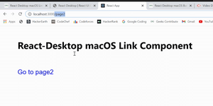 React Desktop macOS Link Component - GeeksforGeeks