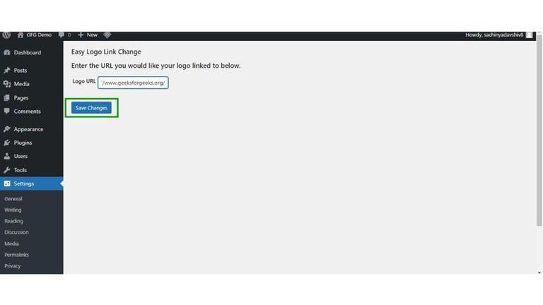 How to change Logo URL Link for any WordPress themes ? - GeeksforGeeks