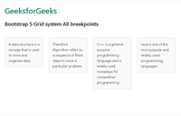 BootStrap 5 Grid System All Breakpoints - GeeksforGeeks