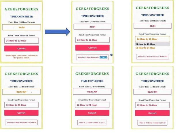 Time Format Converter Using Reactjs Geeksforgeeks