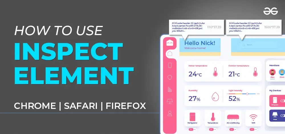 How to Use Inspect Element in Chrome, Safari and Firefox - GeeksforGeeks