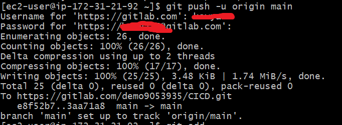 Push code to Gitlab