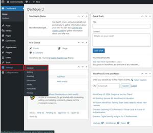 WordPress General Setting - GeeksforGeeks