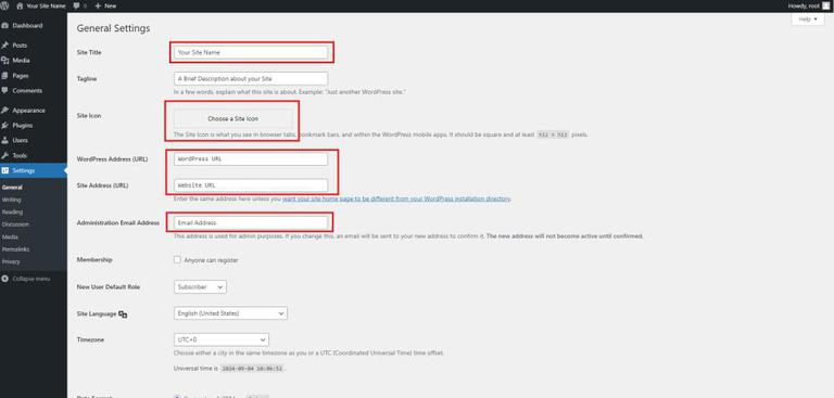 WordPress General Setting - GeeksforGeeks
