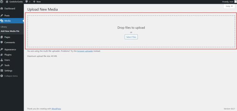 WordPress Media Library - GeeksforGeeks
