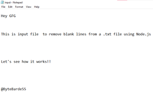 How To Remove Blank Lines From a .txt File In Node.js? - GeeksforGeeks