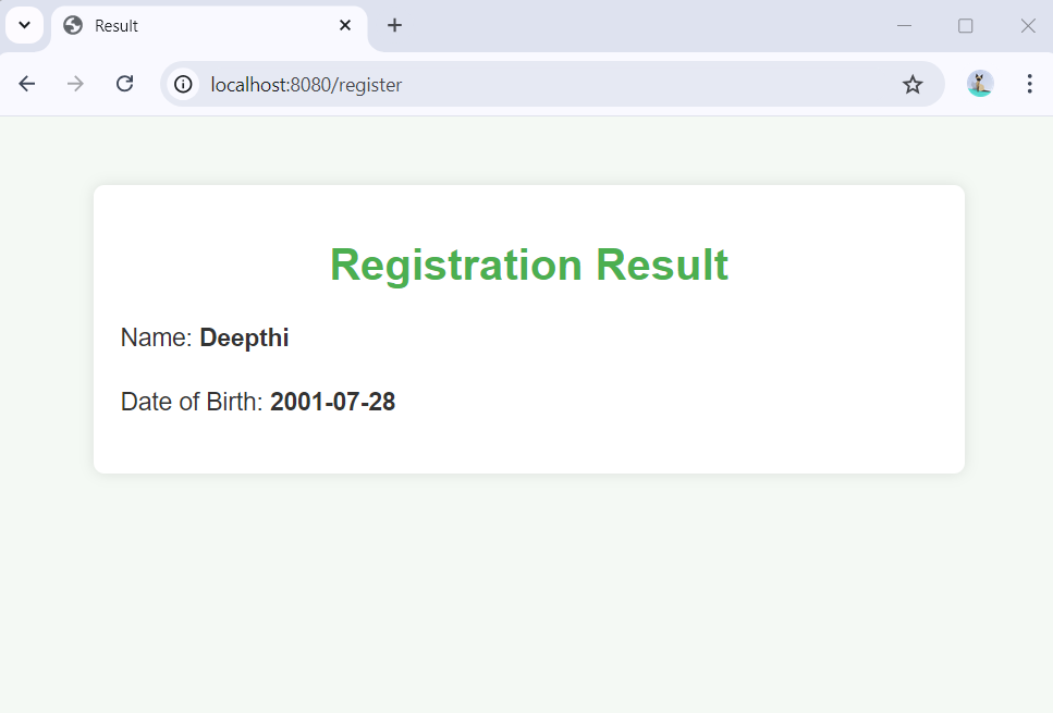 Registration Result