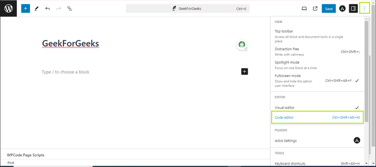 How To Add An Accordion In WordPress Site? - GeeksforGeeks