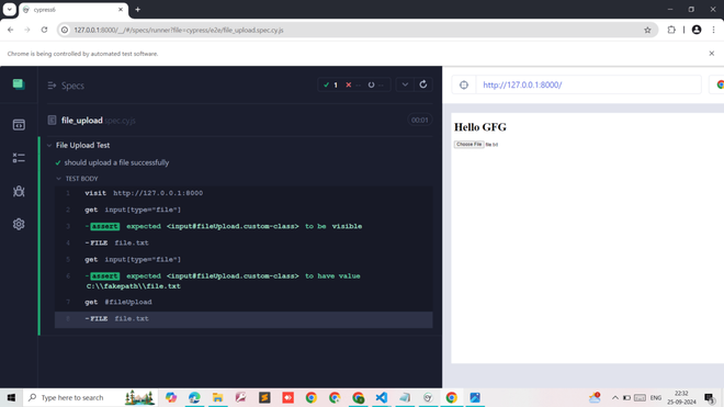 How to test file inputs with Cypress? - GeeksforGeeks