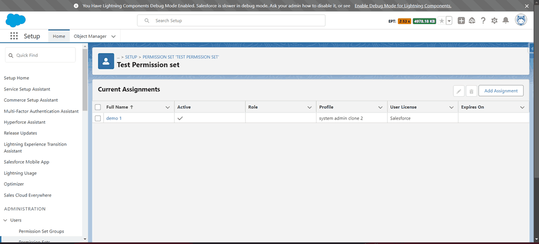 test permissions