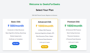 How To Create A Pricing Table in Tailwind CSS and Next.js? - GeeksforGeeks