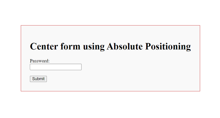 How to Center Form in HTML? - GeeksforGeeks