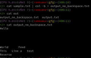 col command in Linux with Examples - GeeksforGeeks