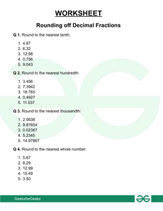 Rounding off Decimal Fractions - GeeksforGeeks