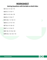 Solving Equations with Variable on Both Sides - GeeksforGeeks
