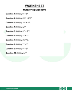 Multiplying Exponents - GeeksforGeeks