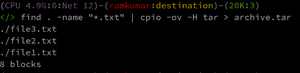cpio Command in Linux - GeeksforGeeks