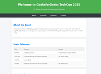 Design an Event Webpage using HTML and CSS - GeeksforGeeks