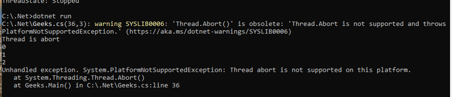 How to Terminate a Thread in C#? - GeeksforGeeks