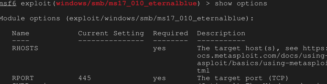 Metasploit Show Options Metasploit - Payload - GeeksforGeeks
