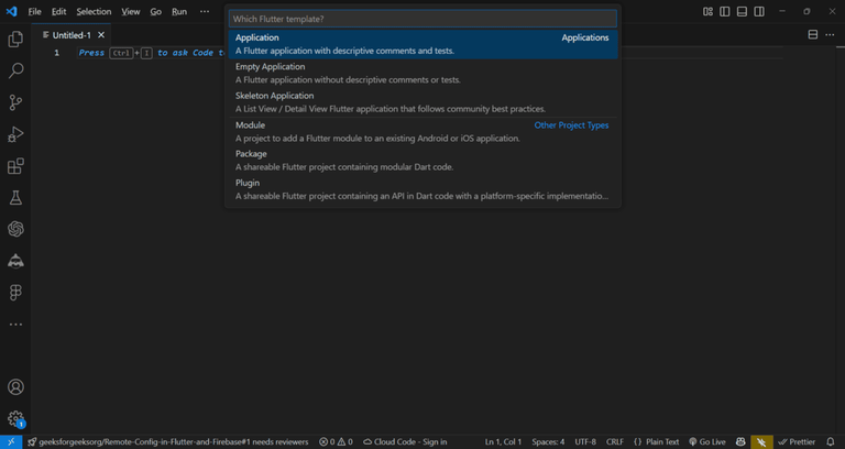 Creating a Simple Application in Flutter - GeeksforGeeks