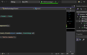 Introduction to C# Windows Forms Applications - GeeksforGeeks