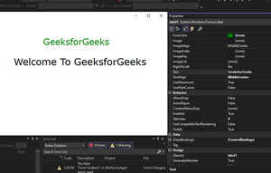 Label in C# - GeeksforGeeks