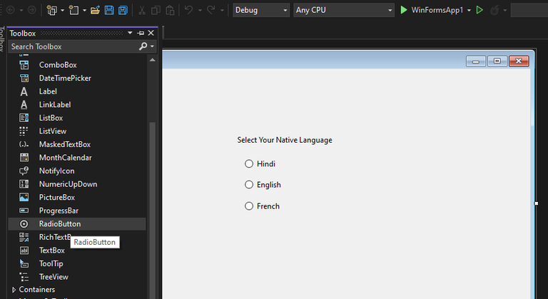 RadioButton in C# - GeeksforGeeks