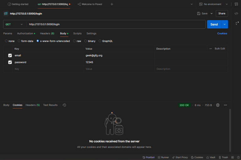 Using JWT for user authentication in Flask - GeeksforGeeks